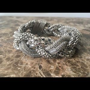 Braided silver bracelet
